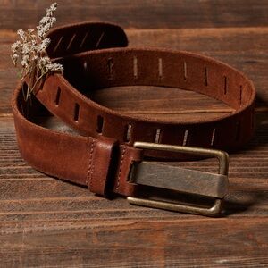 Brown free people belt with Rugged Vintage Look